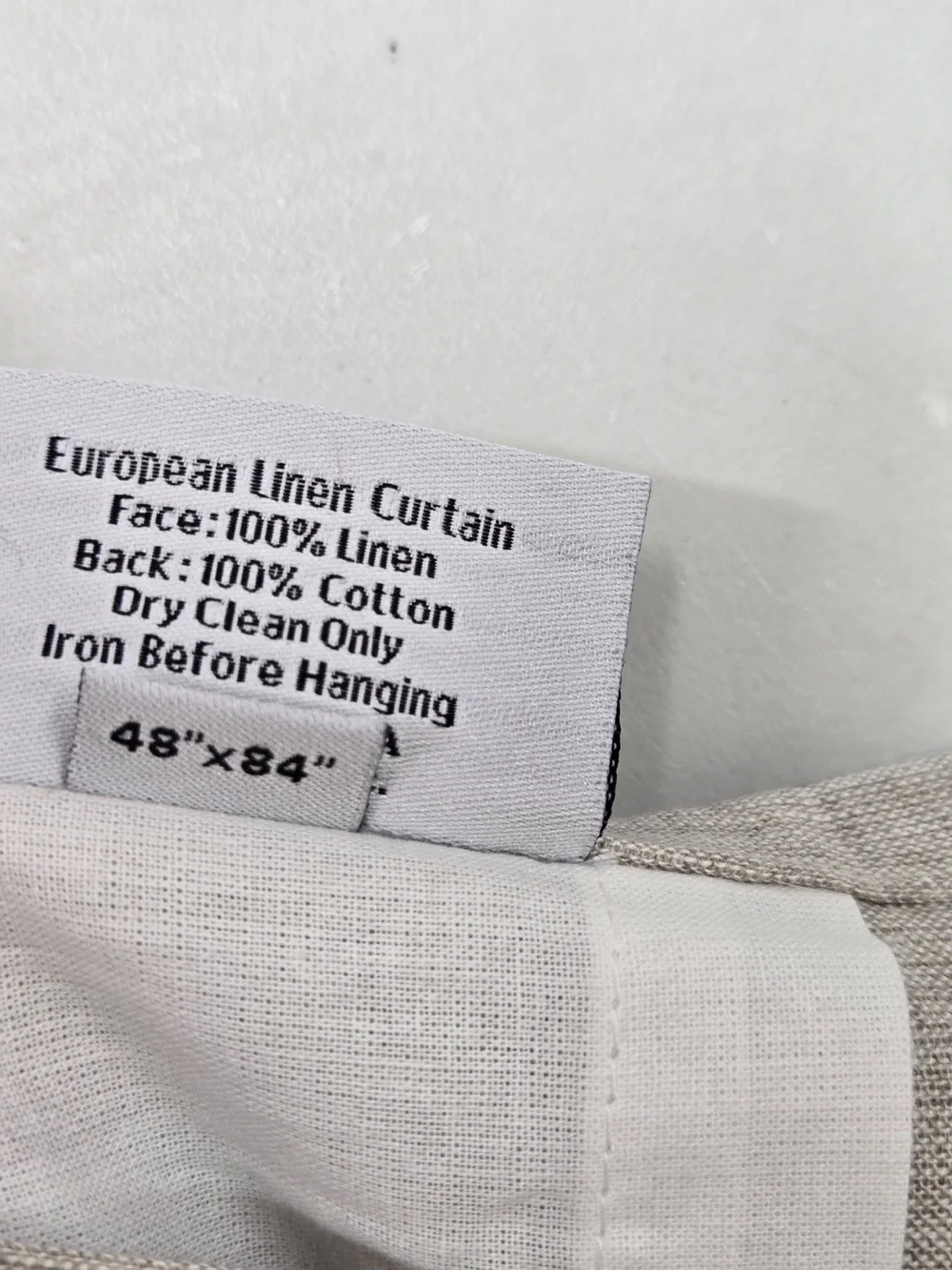 QUINCE Set Of 2 48x84 European Linen Curtains Flax 0062